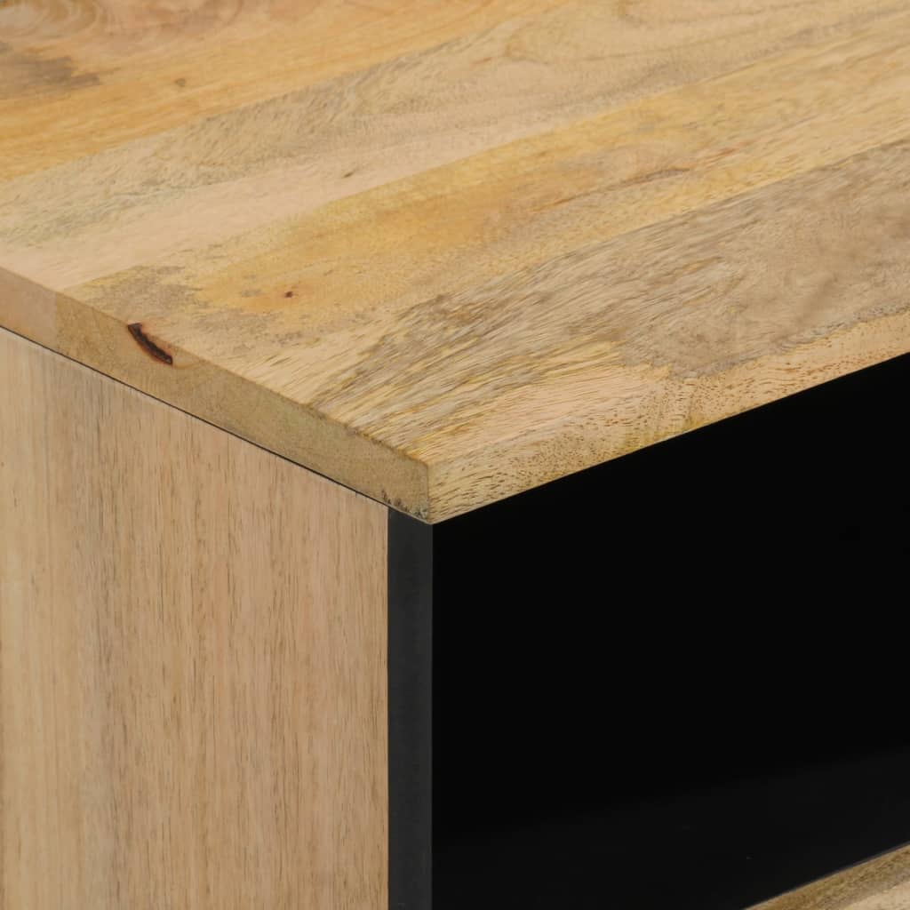 Comodino 40x33x46 cm in Legno Massello di Mango - homemem39