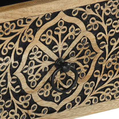 Comodini 2pz 40x33x46 cm in Legno Massello di Mango