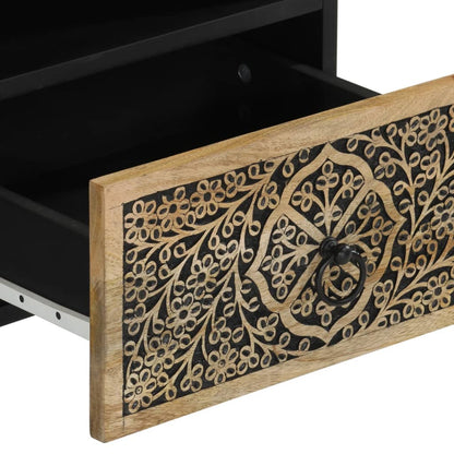 Comodini 2pz 40x33x46 cm in Legno Massello di Mango