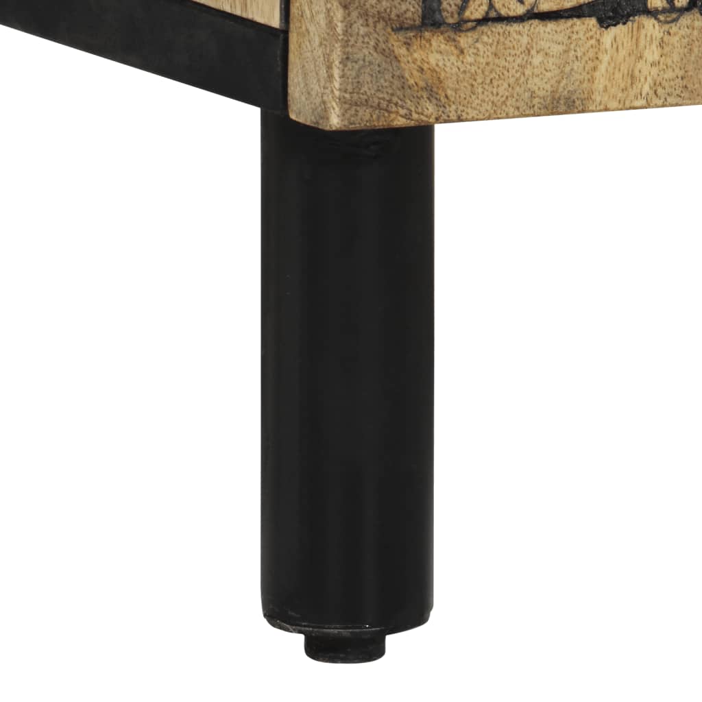Mobile Lavabo da Bagno 62x33x58cm in Legno Massello di Mango