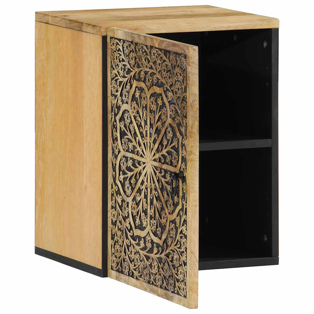 Mobile da Bagno a Parete 38x33x48 cm in Legno Massello di Mango | homemem39