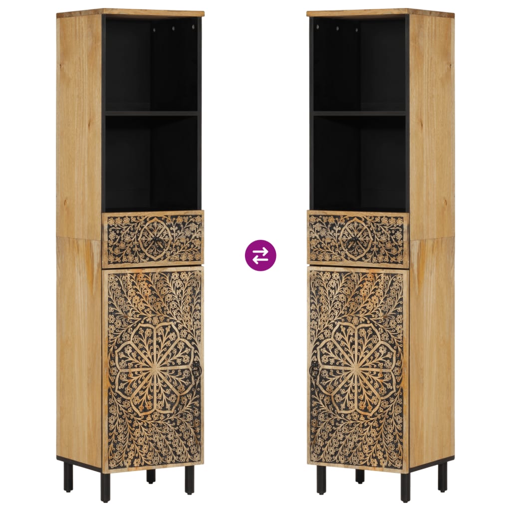 Mobile da Bagno 38x33x160 cm in Legno Massello di Mango | homemem39
