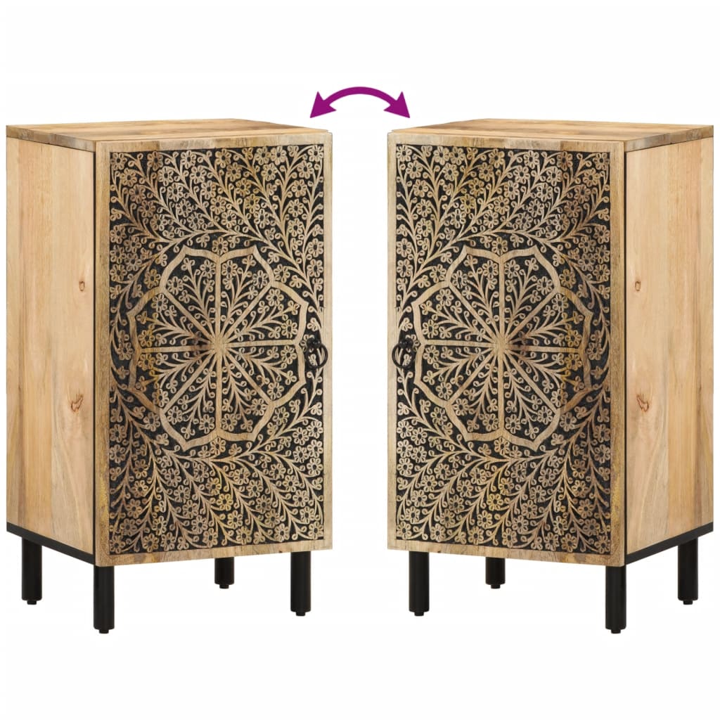 Credenza 40x33x75 cm in Legno Massello di Mango