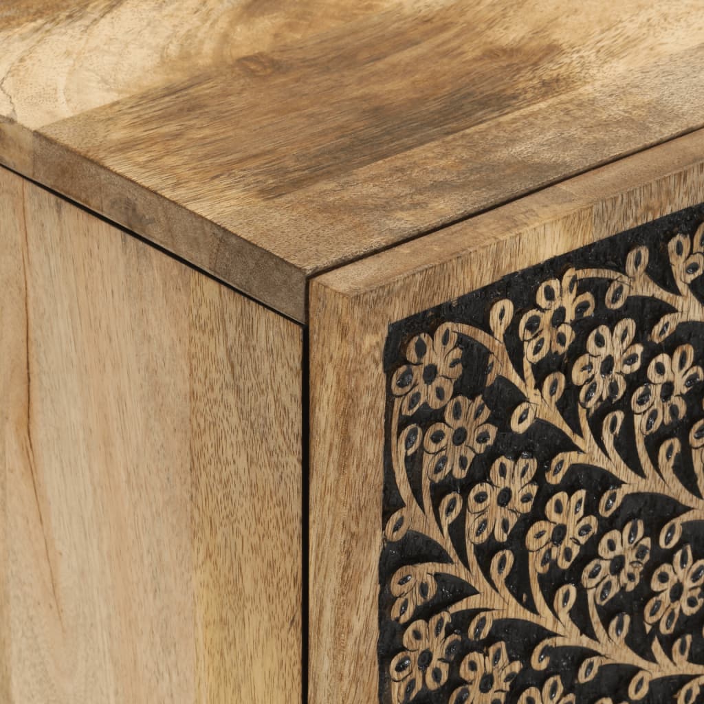 Credenza 60x33x75 cm in Legno Massello di Mango