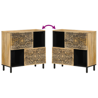 Credenza 80x33x75 cm in Legno Massello di Mango