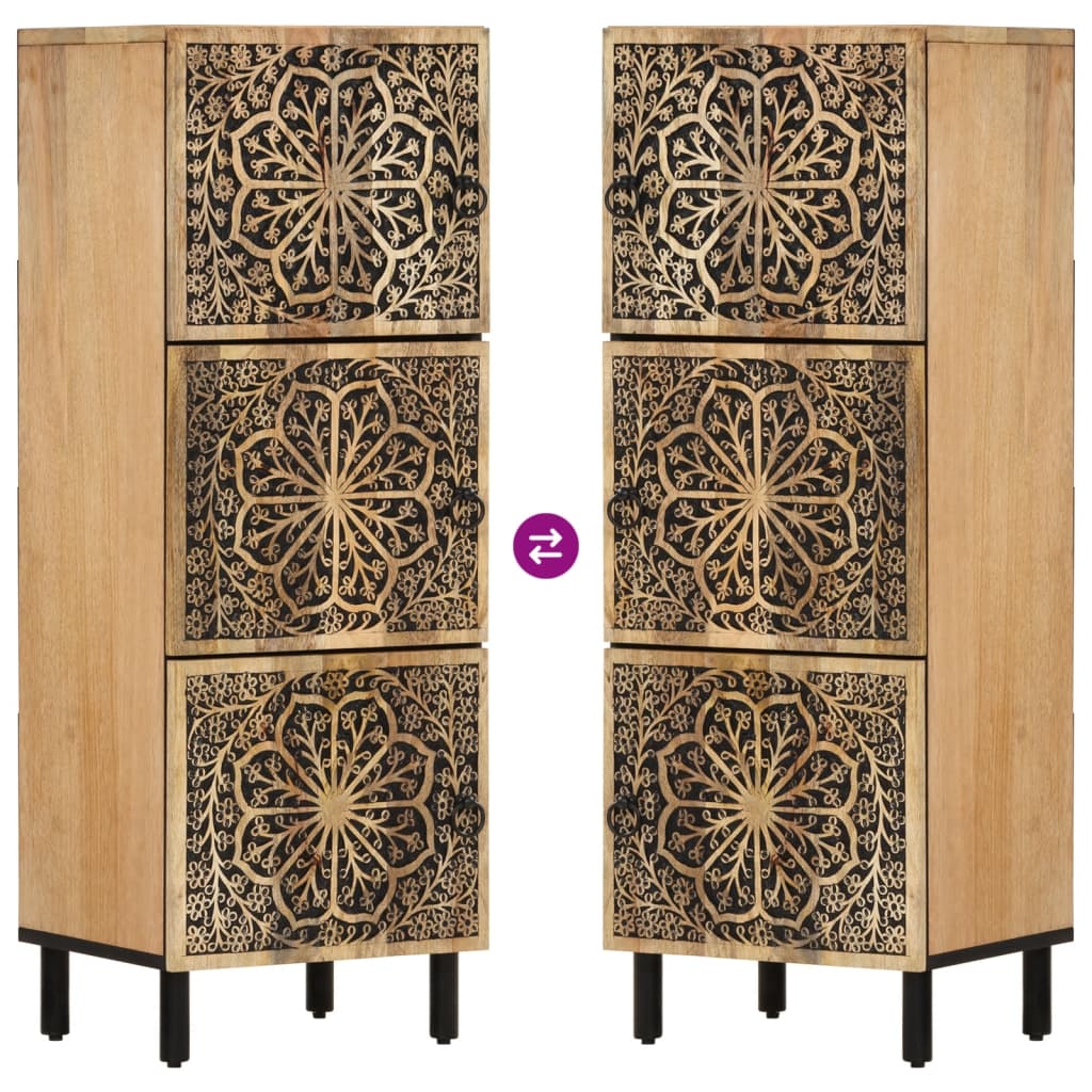 Credenza 40x33x110 cm in Legno Massello di Mango