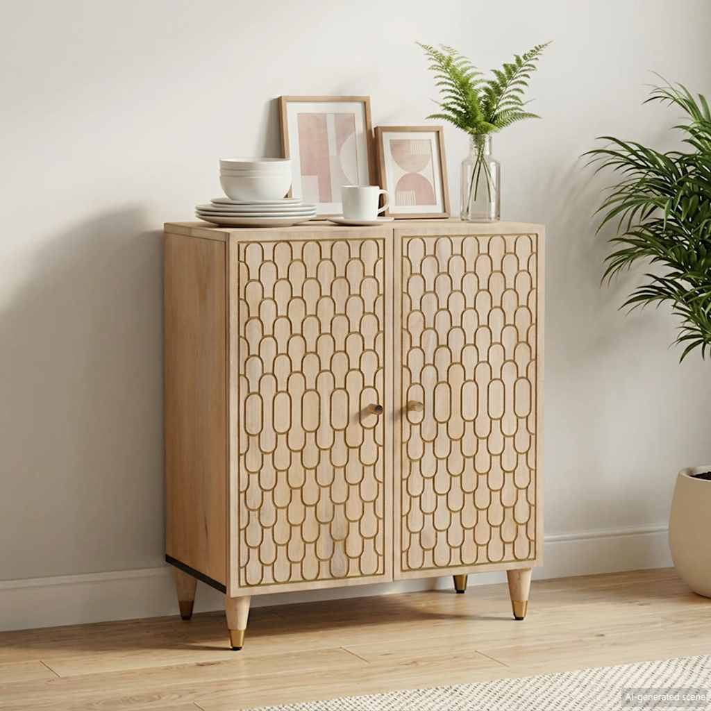 Credenza 60x33x75 cm in Legno Massello di Mango | homemem39