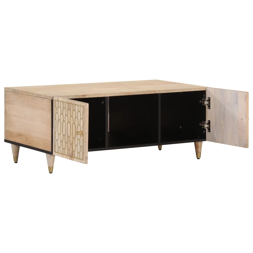 Tavolino da Salotto 100x54x40 cm in Legno Massello di Mango | homemem39