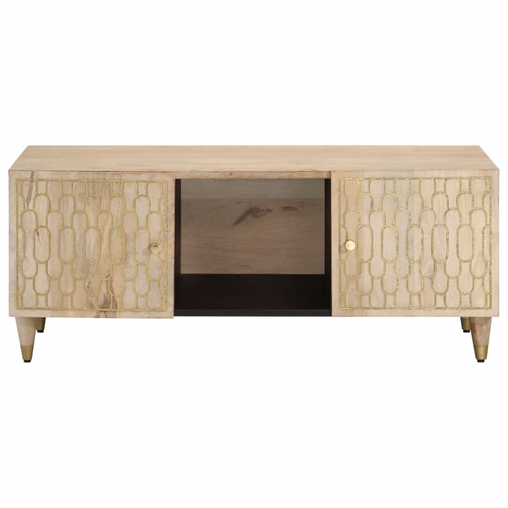 Tavolino da Salotto 100x54x40 cm in Legno Massello di Mango | homemem39