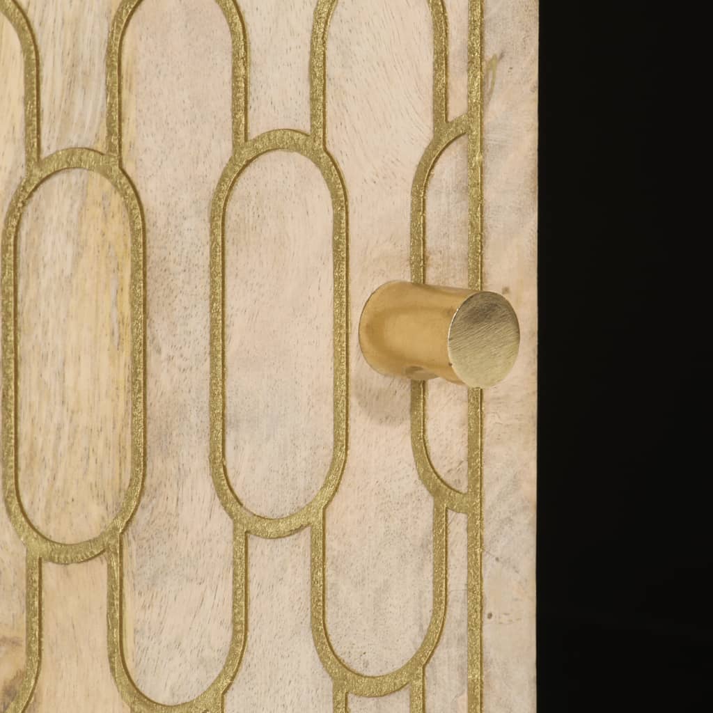 Tavolino da Salotto 100x54x40 cm in Legno Massello di Mango | homemem39