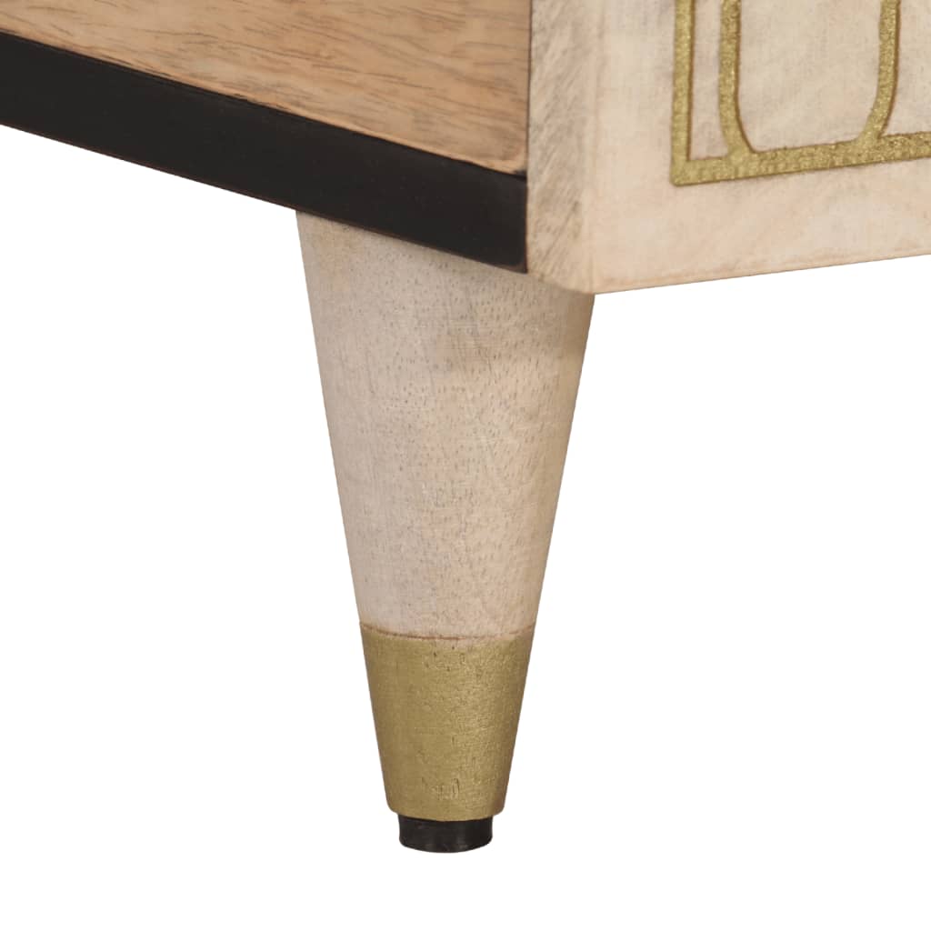 Tavolino da Salotto 100x54x40 cm in Legno Massello di Mango | homemem39