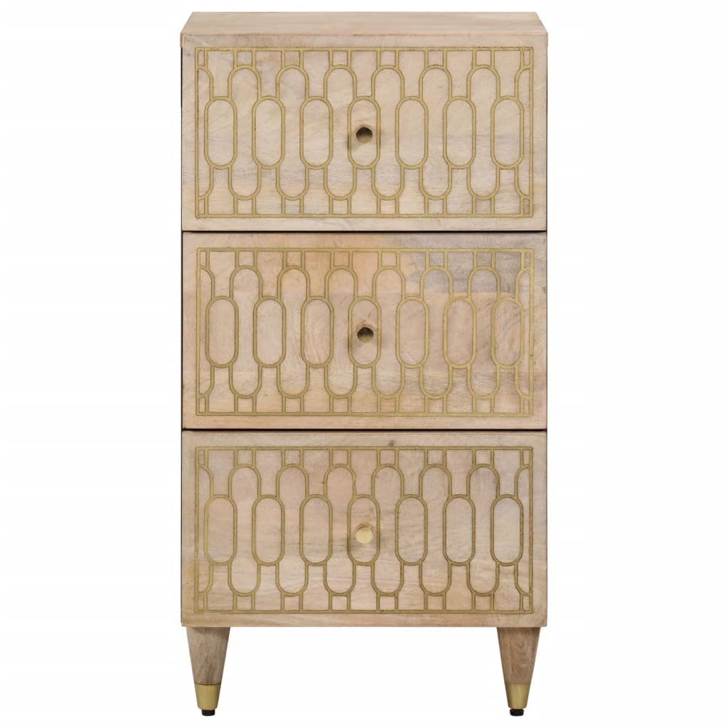 Credenza 40x33x75 cm in Legno Massello di Mango