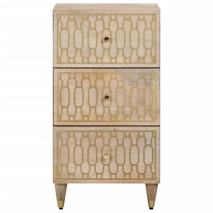 Credenza 40x33x75 cm in Legno Massello di Mango