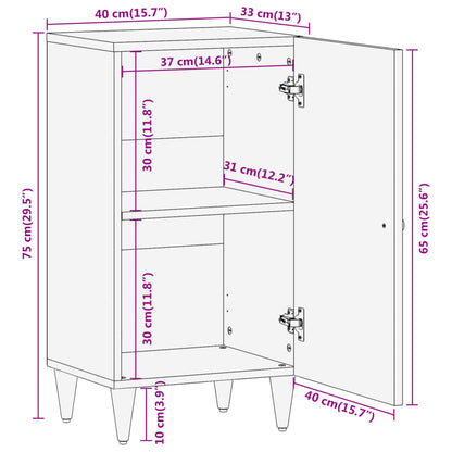 Credenza 40x33x75 cm in Legno Massello di Mango