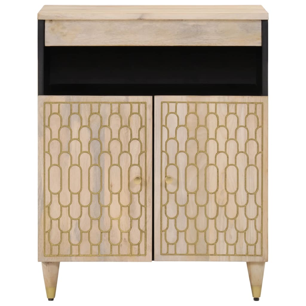 Credenza 60x33x75 cm in Legno Massello di Mango