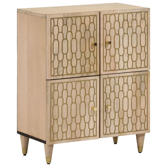 Credenza 60x33x75 cm in Legno Massello di Mango