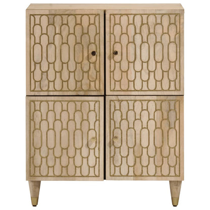 Credenza 60x33x75 cm in Legno Massello di Mango