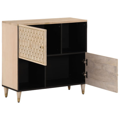 Credenza 80x33x75 cm in Legno Massello di Mango