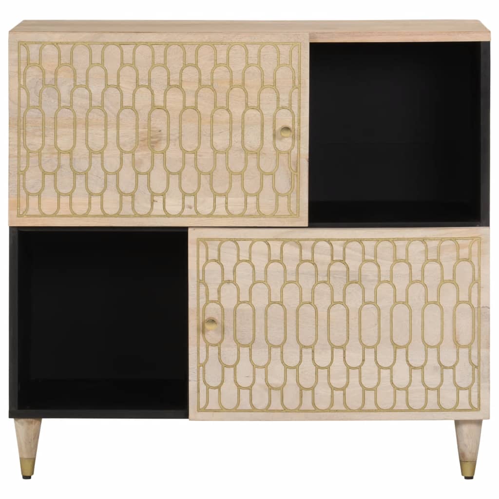 Credenza 80x33x75 cm in Legno Massello di Mango