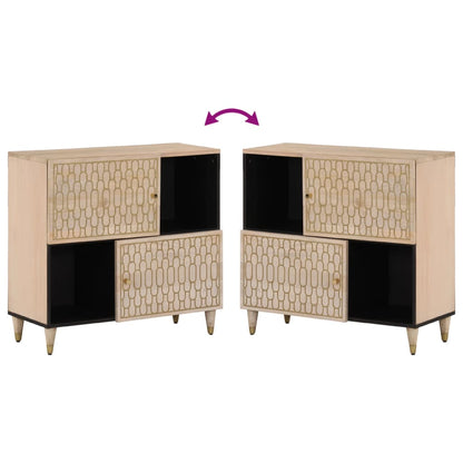 Credenza 80x33x75 cm in Legno Massello di Mango