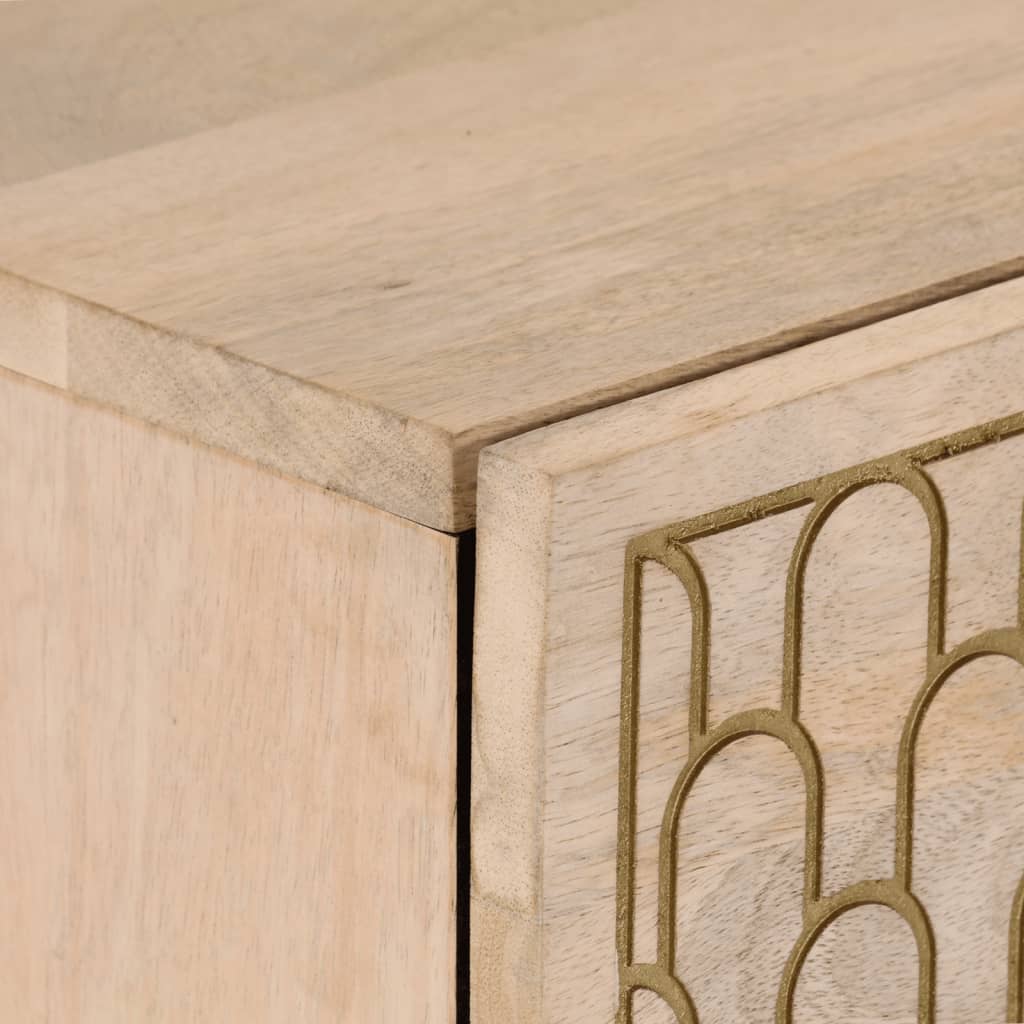 Credenza 80x33x75 cm in Legno Massello di Mango