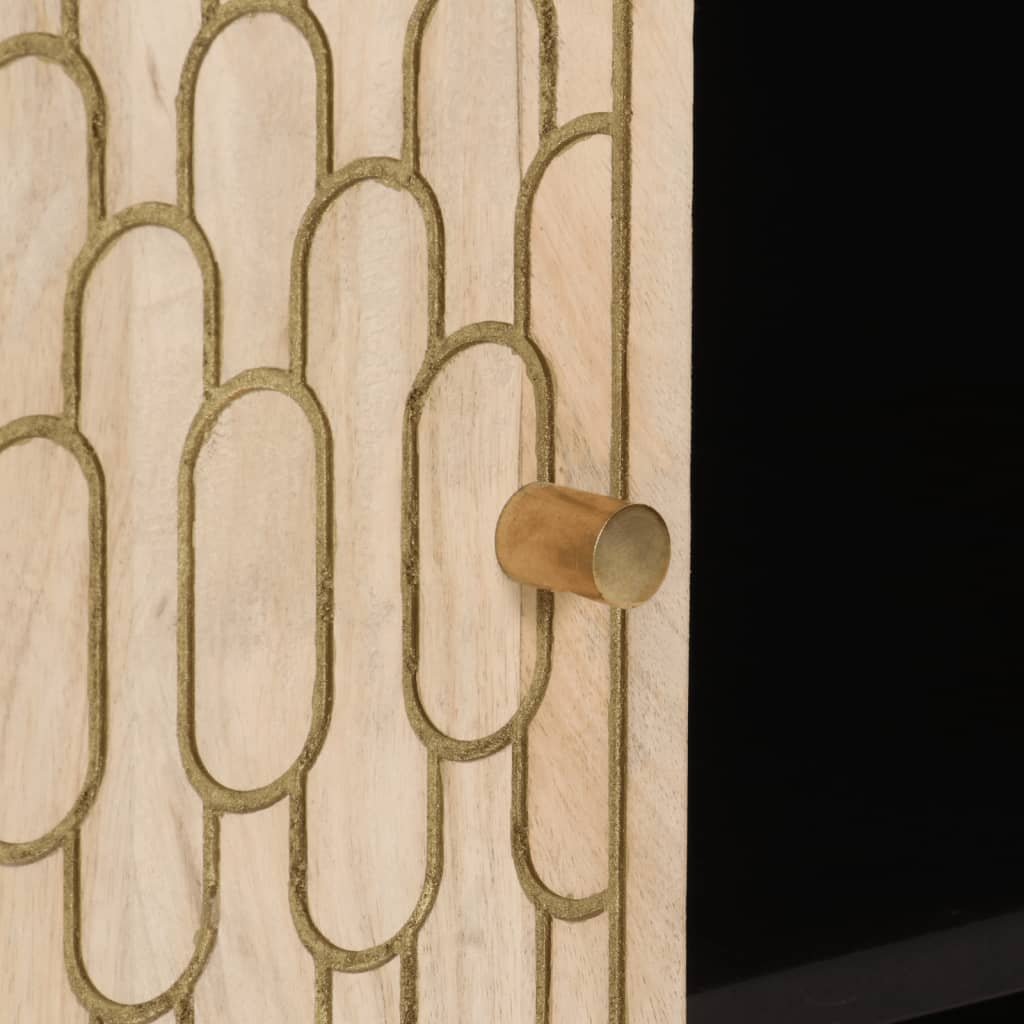 Credenza 90x33x75 cm in Legno Massello di Mango - homemem39