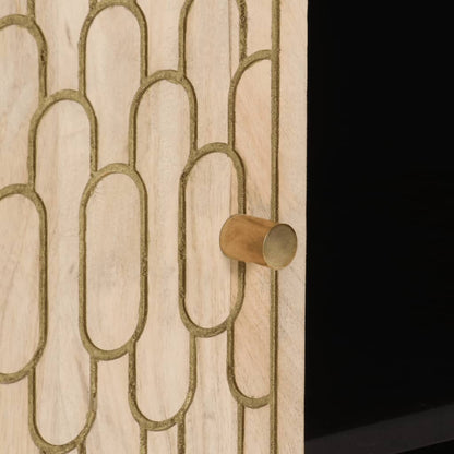 Credenza 90x33x75 cm in Legno Massello di Mango - homemem39