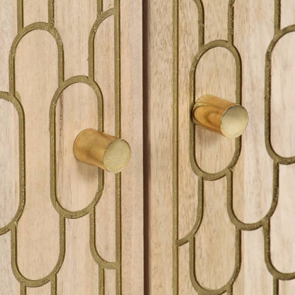 Credenza 60x33x110 cm in Legno Massello di Mango