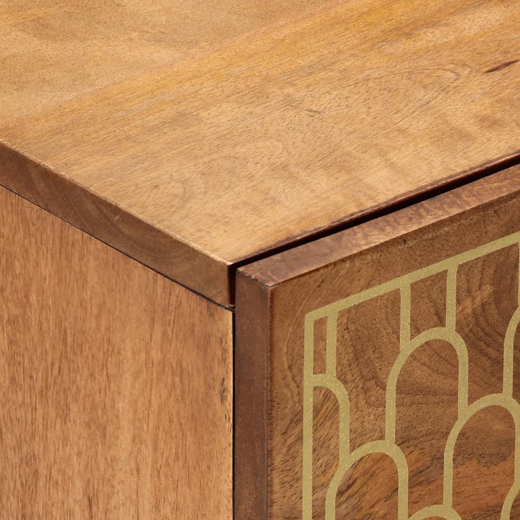 Comodino 40x33x46 cm in Legno Massello di Mango | homemem39