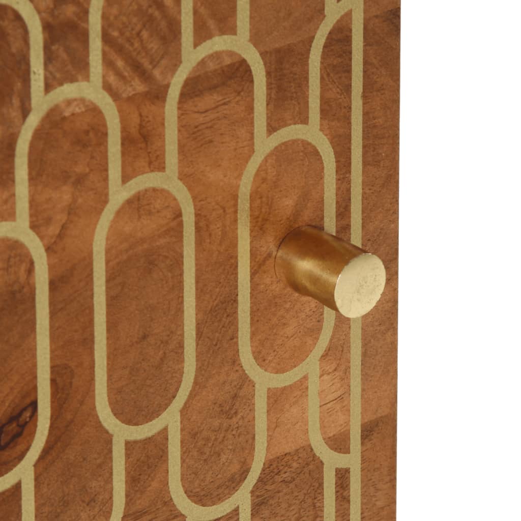 Comodino 40x33x46 cm in Legno Massello di Mango | homemem39