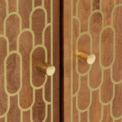 Credenza 60x33x75 cm in Legno Massello di Mango