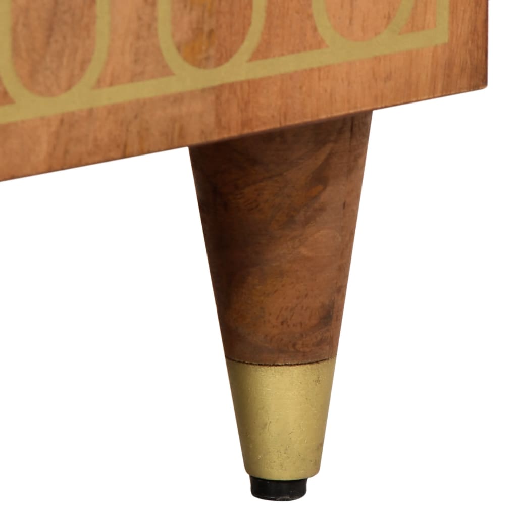 Credenza 60x33x75 cm in Legno Massello di Mango