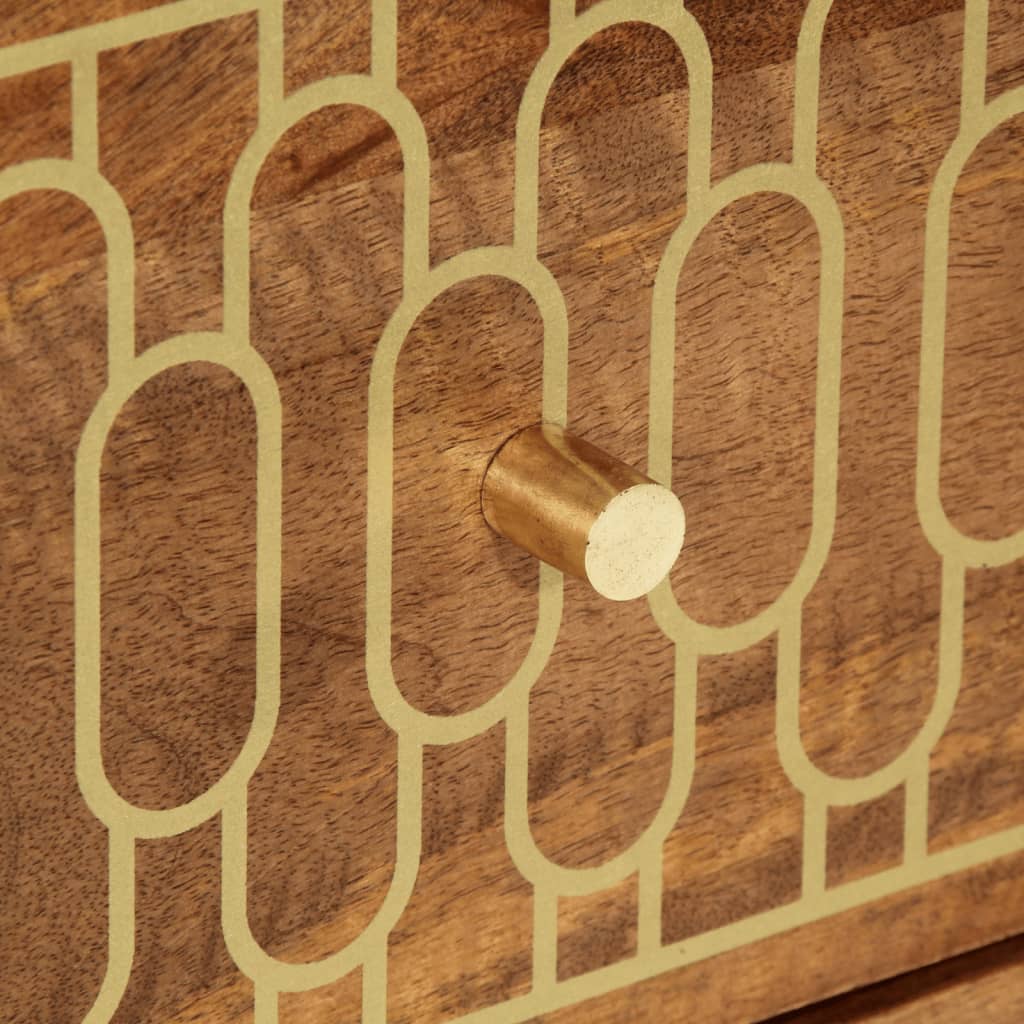 Credenza 60x33x75 cm in Legno Massello di Mango