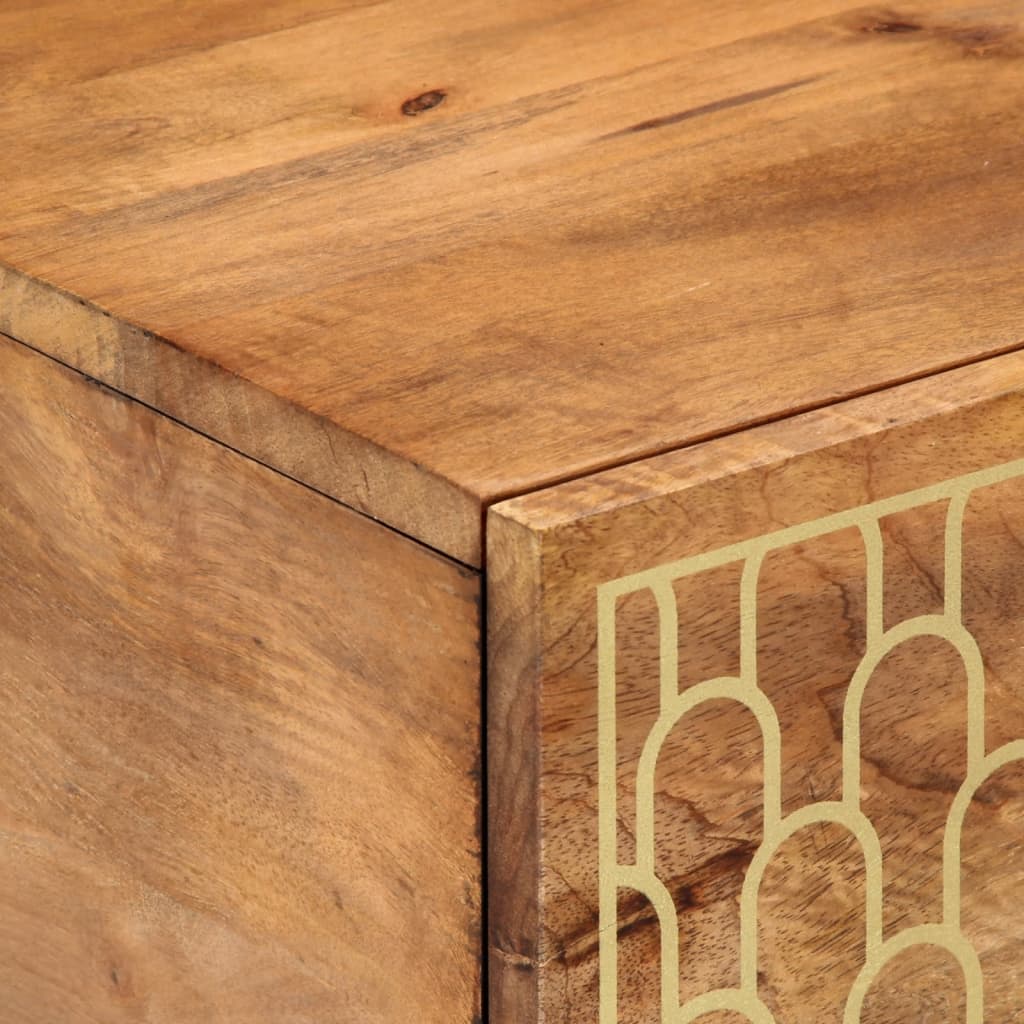 Tavolino da Salotto 80x50x40 cm Legno Massello di Mango | homemem39