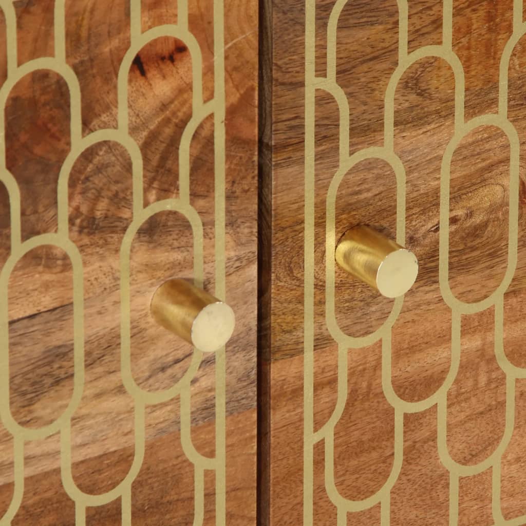 Tavolino da Salotto 80x50x40 cm Legno Massello di Mango | homemem39