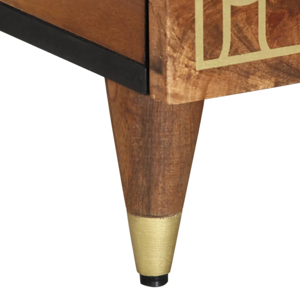Tavolino da Salotto 80x50x40 cm Legno Massello di Mango | homemem39