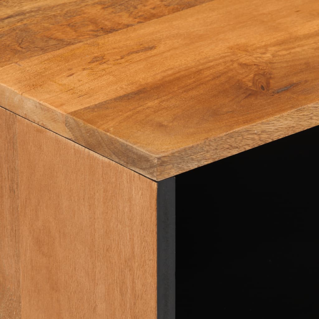 Comodino 50x33x62 cm in Legno Massello di Mango