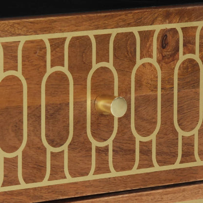 Comodino 50x33x62 cm in Legno Massello di Mango