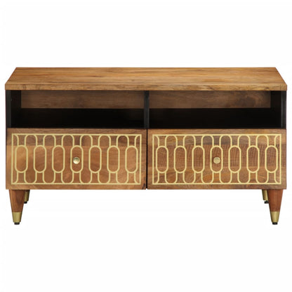Tavolino da Salotto 80x54x40 cm in Legno Massello di Mango | homemem39