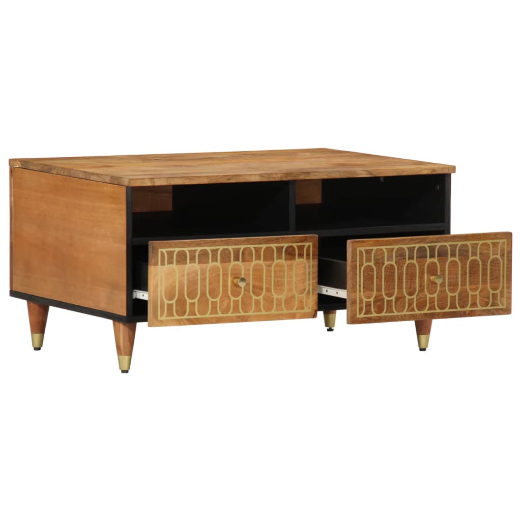 Tavolino da Salotto 80x54x40 cm in Legno Massello di Mango | homemem39