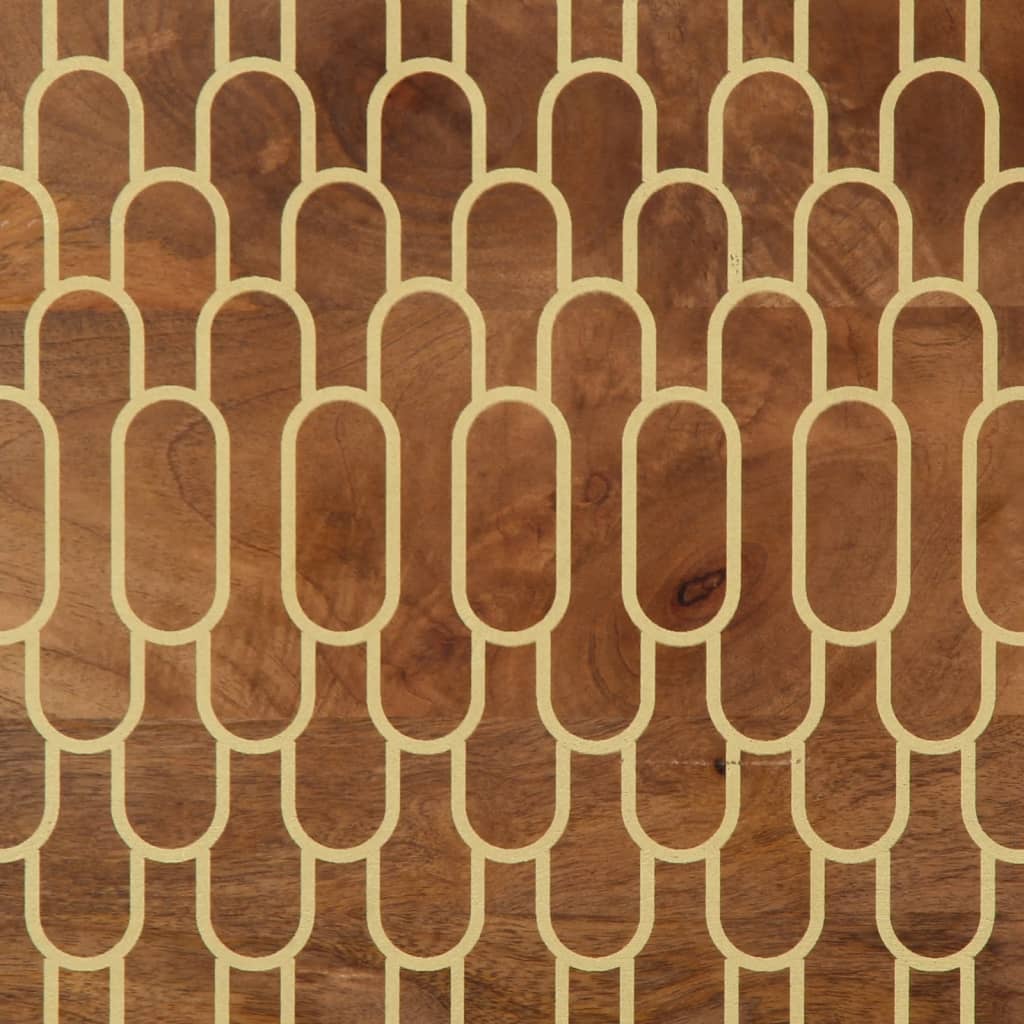 Tavolino da Salotto 80x54x40 cm in Legno Massello di Mango | homemem39
