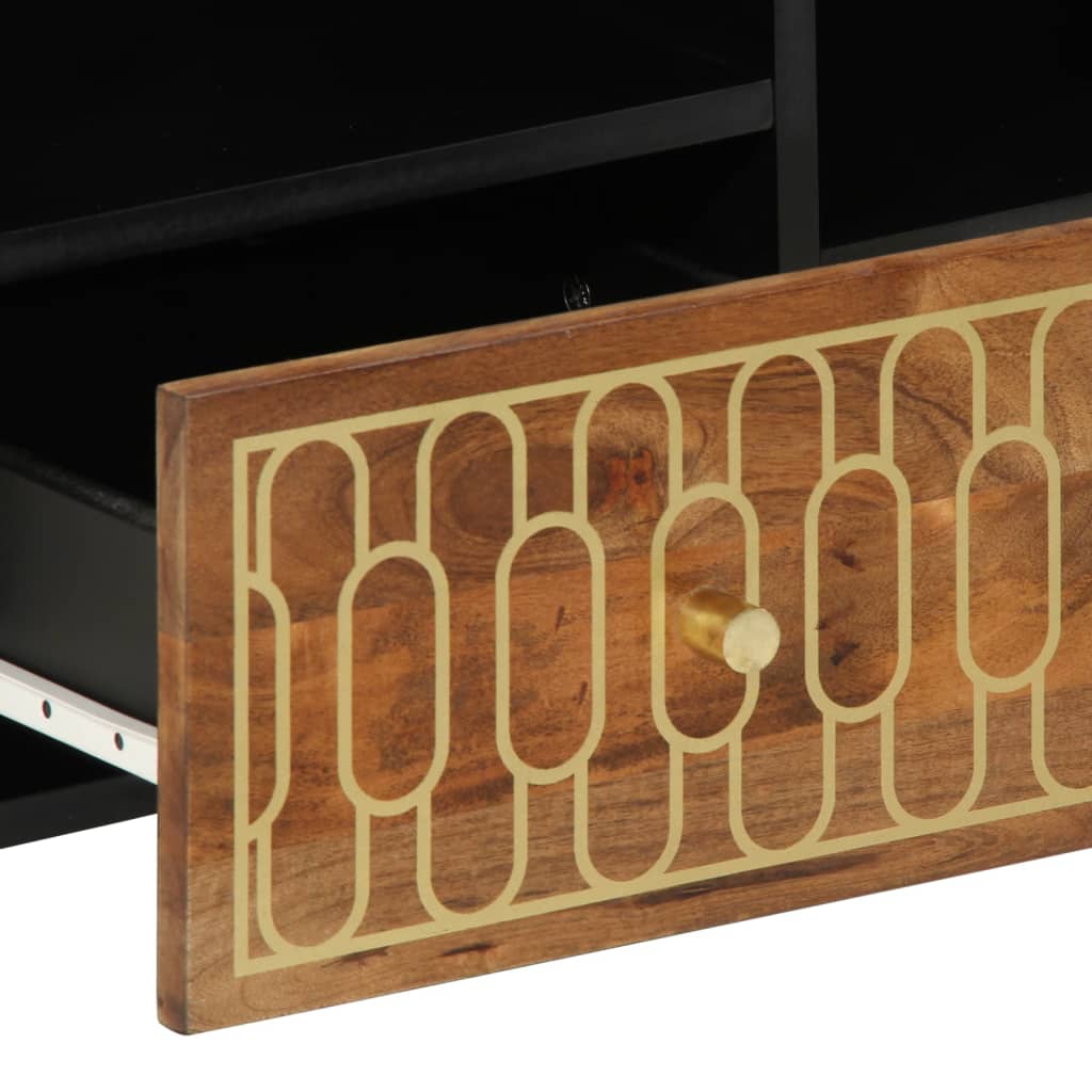 Mobile Porta TV 100x33x46 cm in Legno Massello di Mango - homemem39