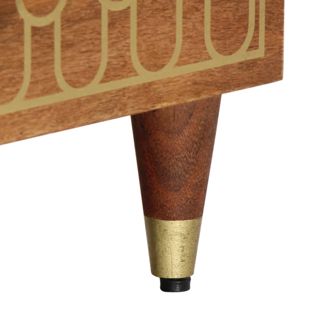 Mobile Porta TV 100x33x46 cm in Legno Massello di Mango - homemem39