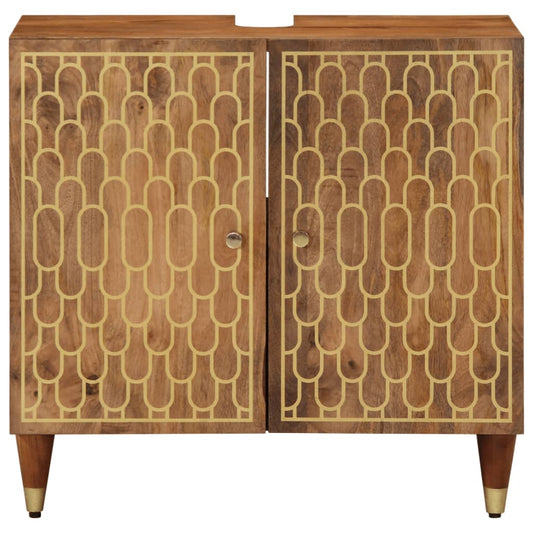 Mobile Lavabo da Bagno 62x33x58cm in Legno Massello di Mango | homemem39