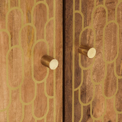 Mobile Lavabo da Bagno 62x33x58cm in Legno Massello di Mango