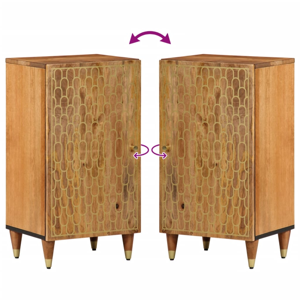Credenza 40x33x75 cm in Legno Massello di Mango
