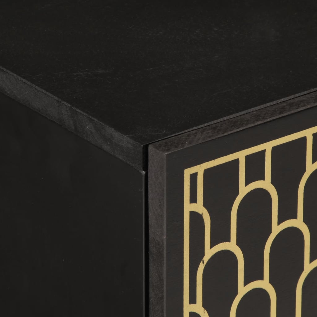 Comodino 40x33x46 cm in Legno Massello di Mango - homemem39