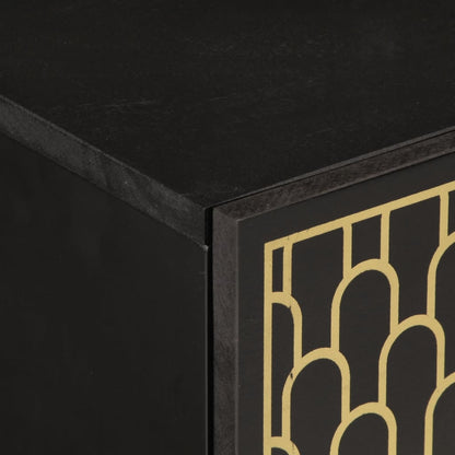 Comodino 40x33x46 cm in Legno Massello di Mango - homemem39