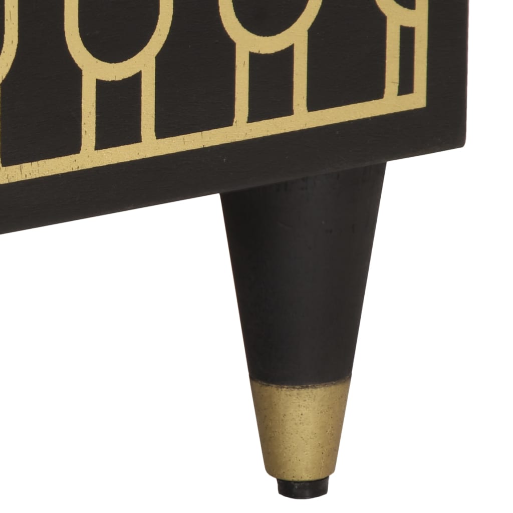 Comodino 40x33x46 cm in Legno Massello di Mango - homemem39