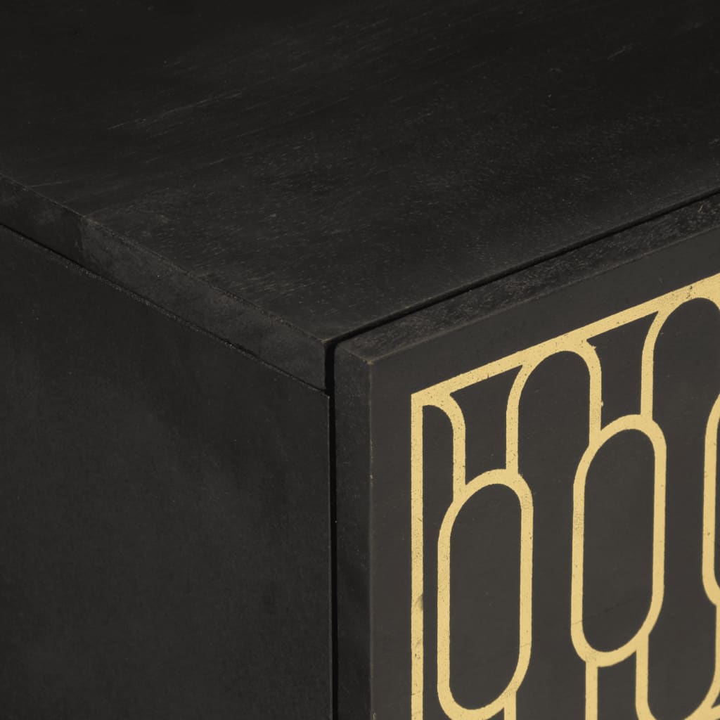 Comodino 40x33x46 cm in Legno Massello di Mango - homemem39